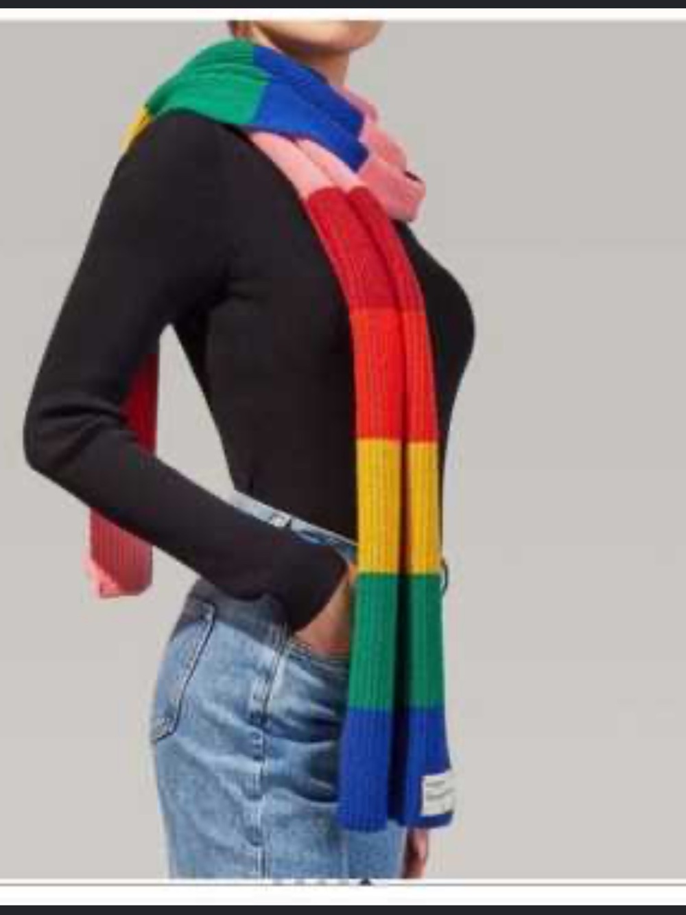 Kurt Geiger London Rainbow Scarf Wool Blend